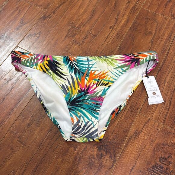 NWT Shade & Shore XL (16) Beach Low Rise Cheeky Bikini Swim Tropical Bottom - Picture 2 of 6
